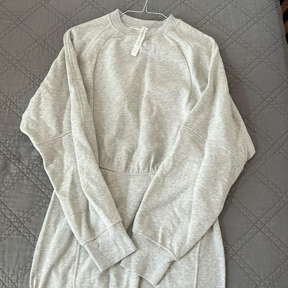 lululemon athletica Heather Gray Long Sleeve Dress